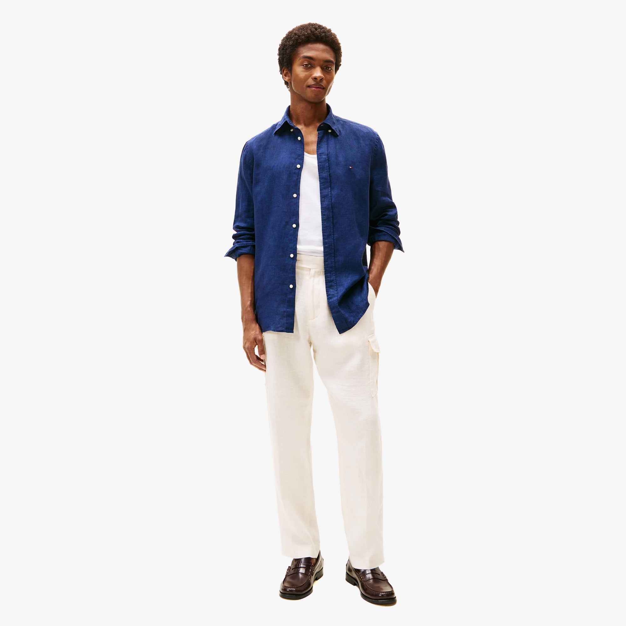 Tommy Hilfiger Pigment Erkek Lacivert Gömlek