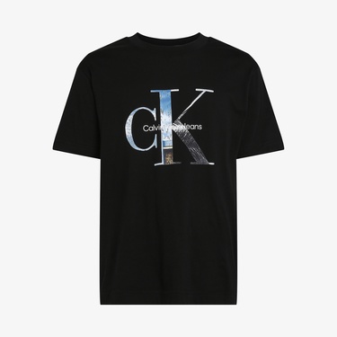  Calvin Klein Photo Monogram Erkek Siyah T-Shirt