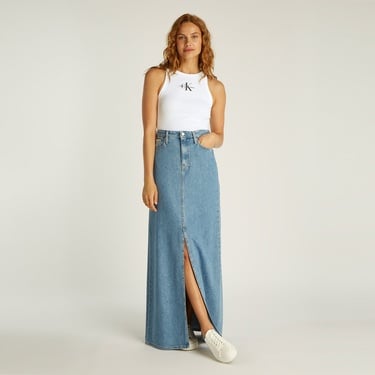  Calvin Klein Monologo Tank Kadın Beyaz Kolsuz T-Shirt