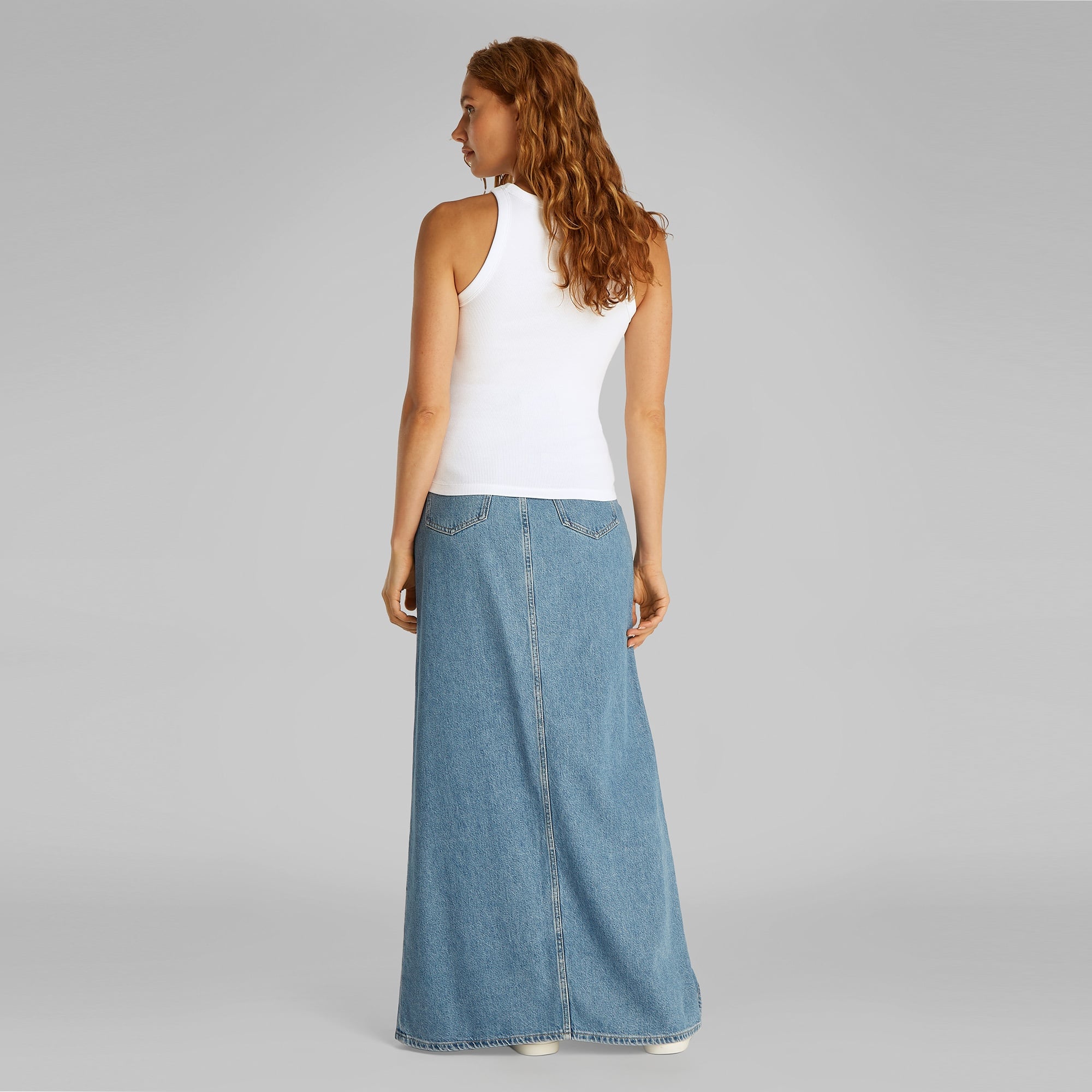 Calvin Klein Monologo Tank Kadın Beyaz Kolsuz T-Shirt