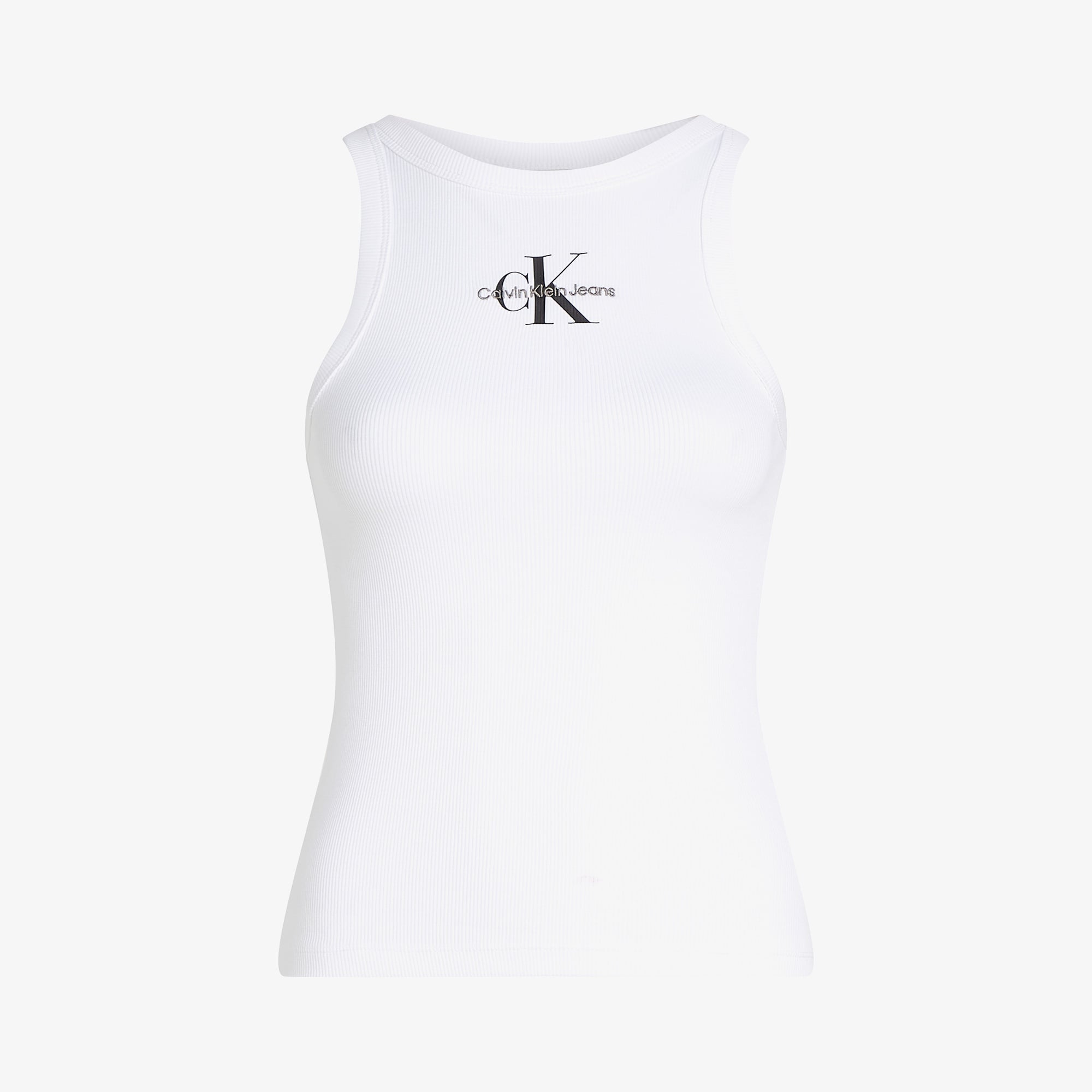 Calvin Klein Monologo Tank Kadın Beyaz Kolsuz T-Shirt
