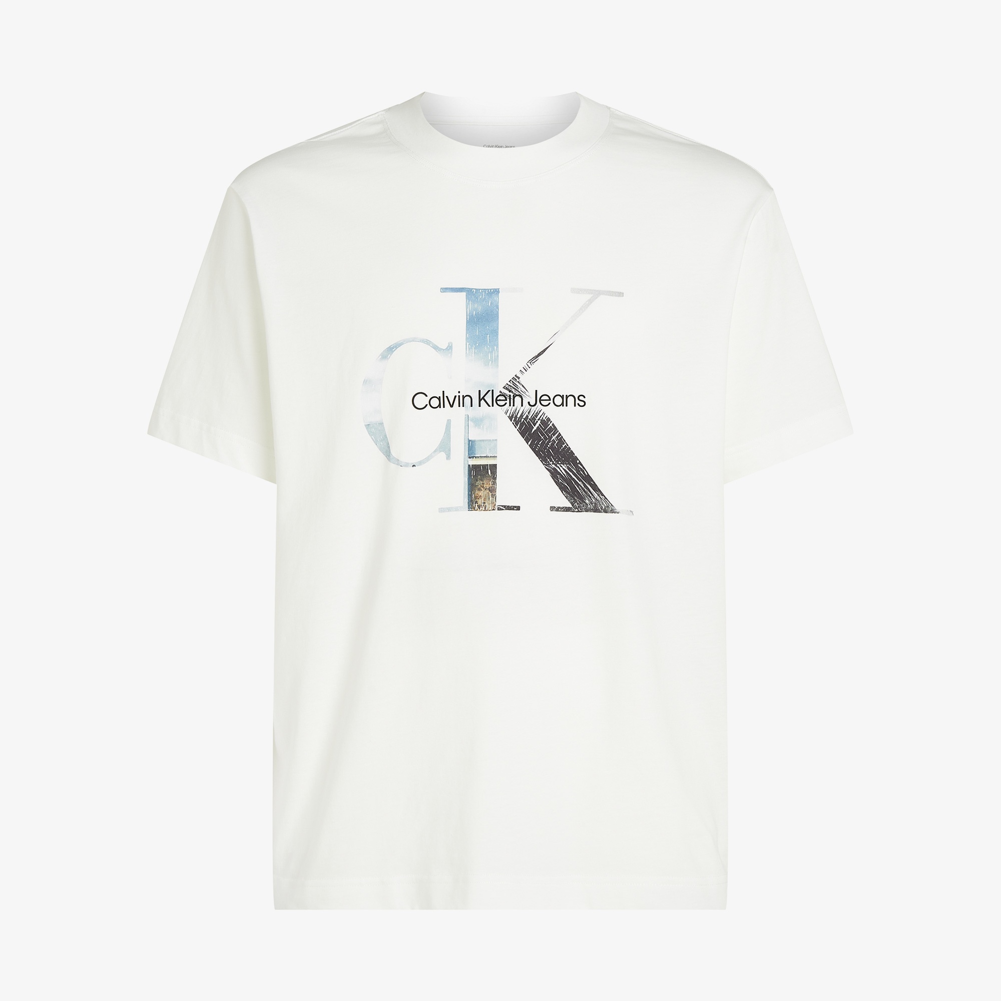 Calvin Klein Photo Monogram Erkek Beyaz T-Shirt