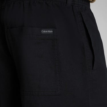 Calvin Klein Linen Erkek Siyah Şort