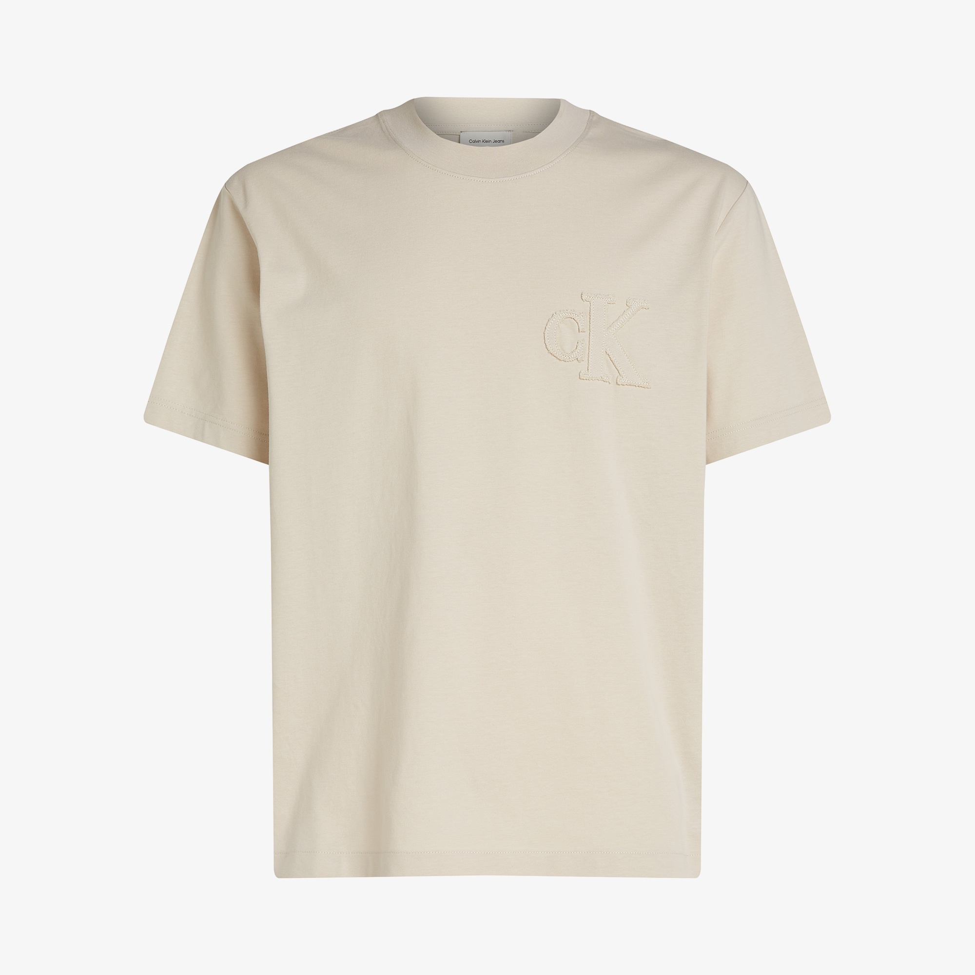Calvin Klein Applique Erkek Bej T-Shirt