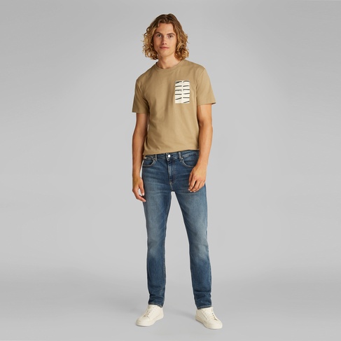  Calvin Klein Slim Taper Erkek Lacivert Jean