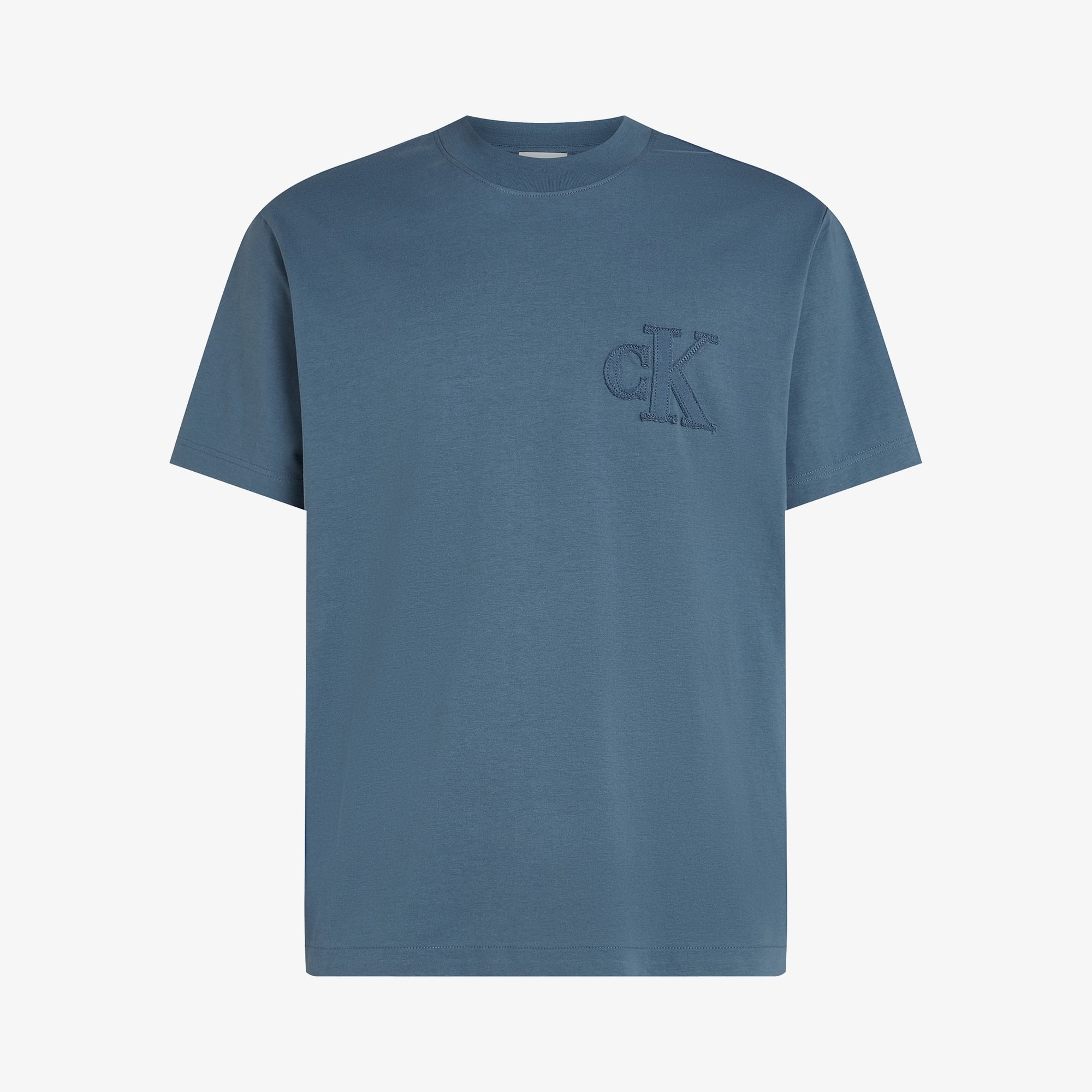 Calvin Klein Applique Erkek Mavi T-Shirt