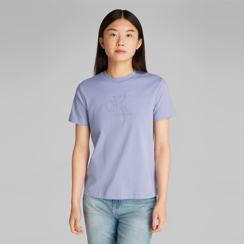  Calvin Klein Regular Kadın Mor T-Shirt