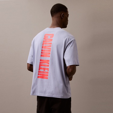  Calvin Klein 16S Relax Logo Erkek Mavi T-Shirt