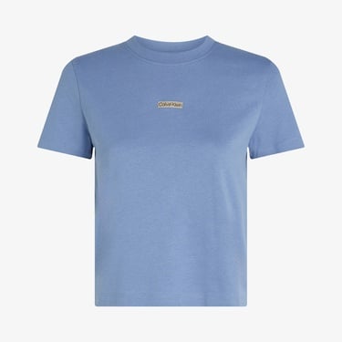  Calvin Klein Placed İnstitutional Baby Kadın Mavi T-Shirt