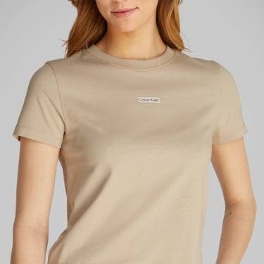  Calvin Klein Placed İnstitutional Baby Kadın Gri T-Shirt