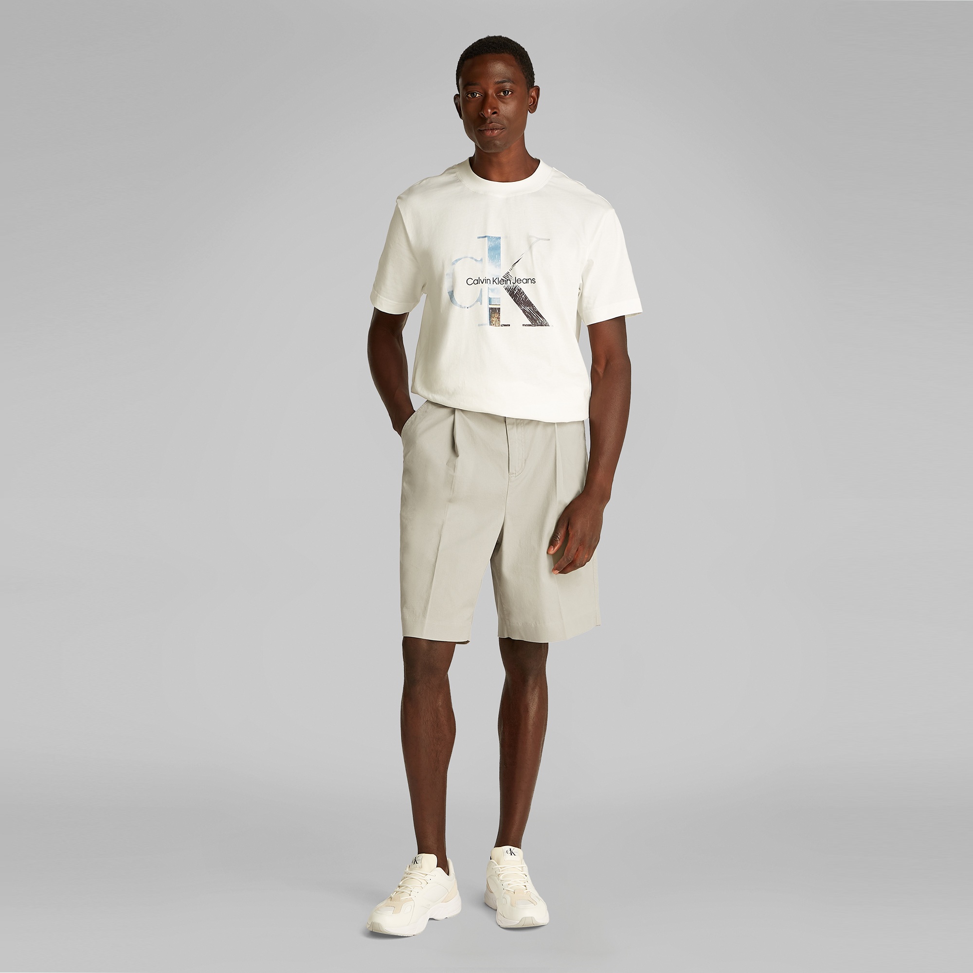 Calvin Klein Bermuda Erkek Gri Şort