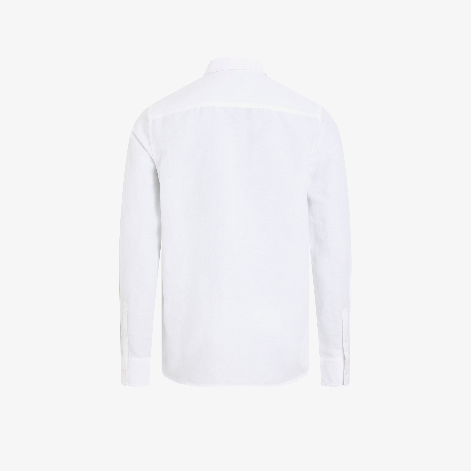 Calvin Klein Linen Cotton Erkek Beyaz Gömlek