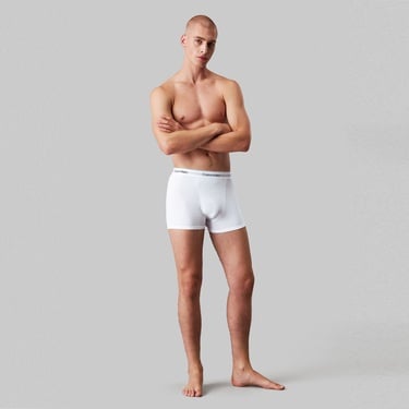  Calvin Klein Relaxed Trunk 3'lü Erkek Beyaz Boxer