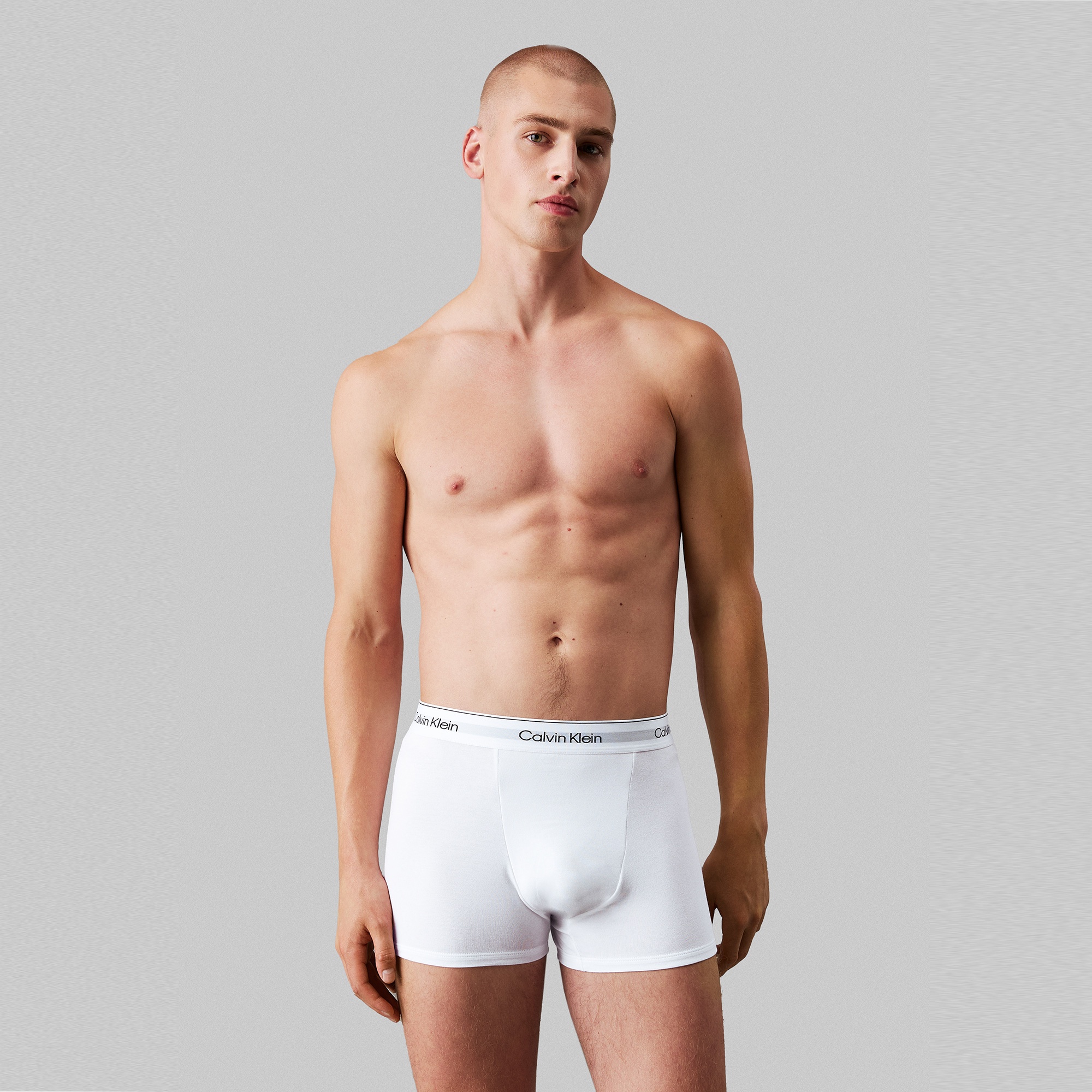Calvin Klein Relaxed Trunk 3'lü Erkek Beyaz Boxer