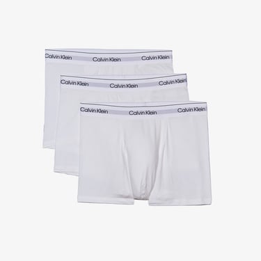  Calvin Klein Relaxed Trunk 3'lü Erkek Beyaz Boxer