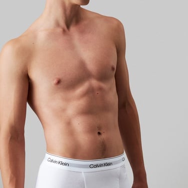  Calvin Klein Relaxed Trunk 3'lü Erkek Beyaz Boxer