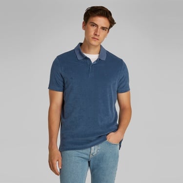  Calvin Klein Towelling Erkek Mavi Polo