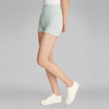  Calvin Klein Waffle Texture Kadın Mavi Şort