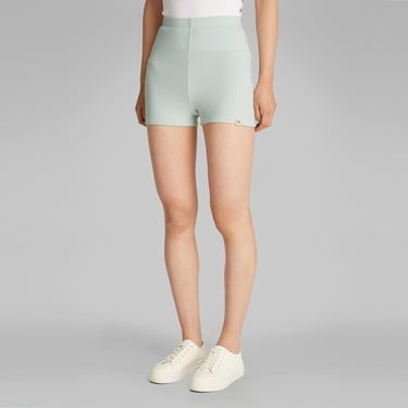  Calvin Klein Waffle Texture Kadın Mavi Şort