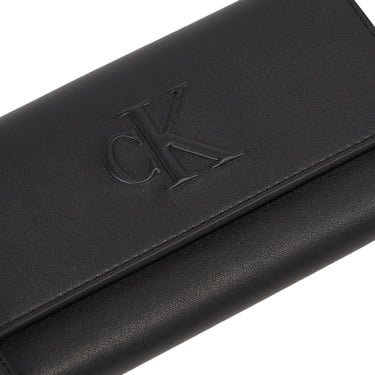  Calvin Klein Sculpted Long Fold Strap Kadın Siyah Cüzdan