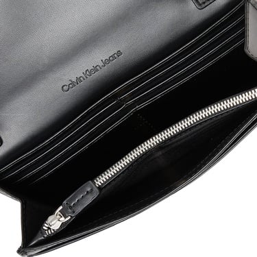  Calvin Klein Sculpted Long Fold Strap Kadın Siyah Cüzdan