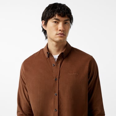  Nautica Erkek Bej Classic Fit Gömlek
