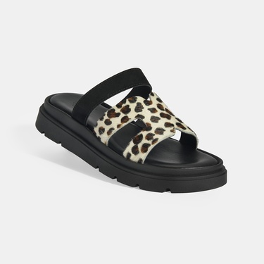  Kadın Leopar Süet Terlik