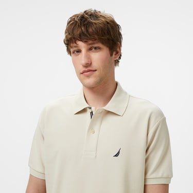  Nautica Erkek Bej Classic Fit Polo