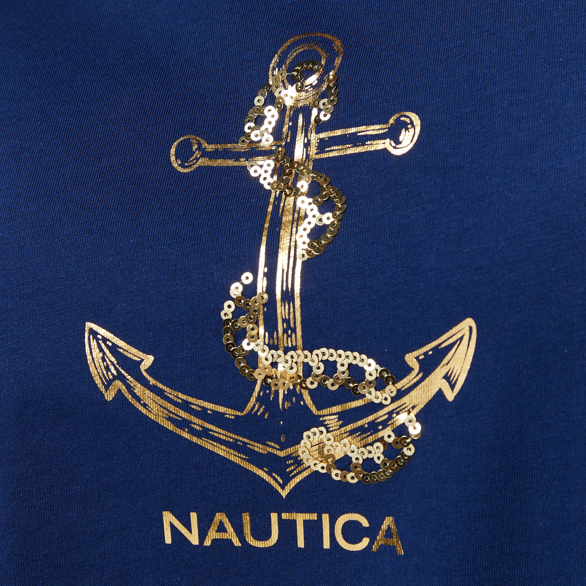 Nautica Kadın Lacivert Regular Fit Nakışlı T-Shirt