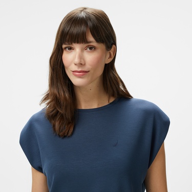  Nautica Kadın Lacivert Regular Fit T-Shirt