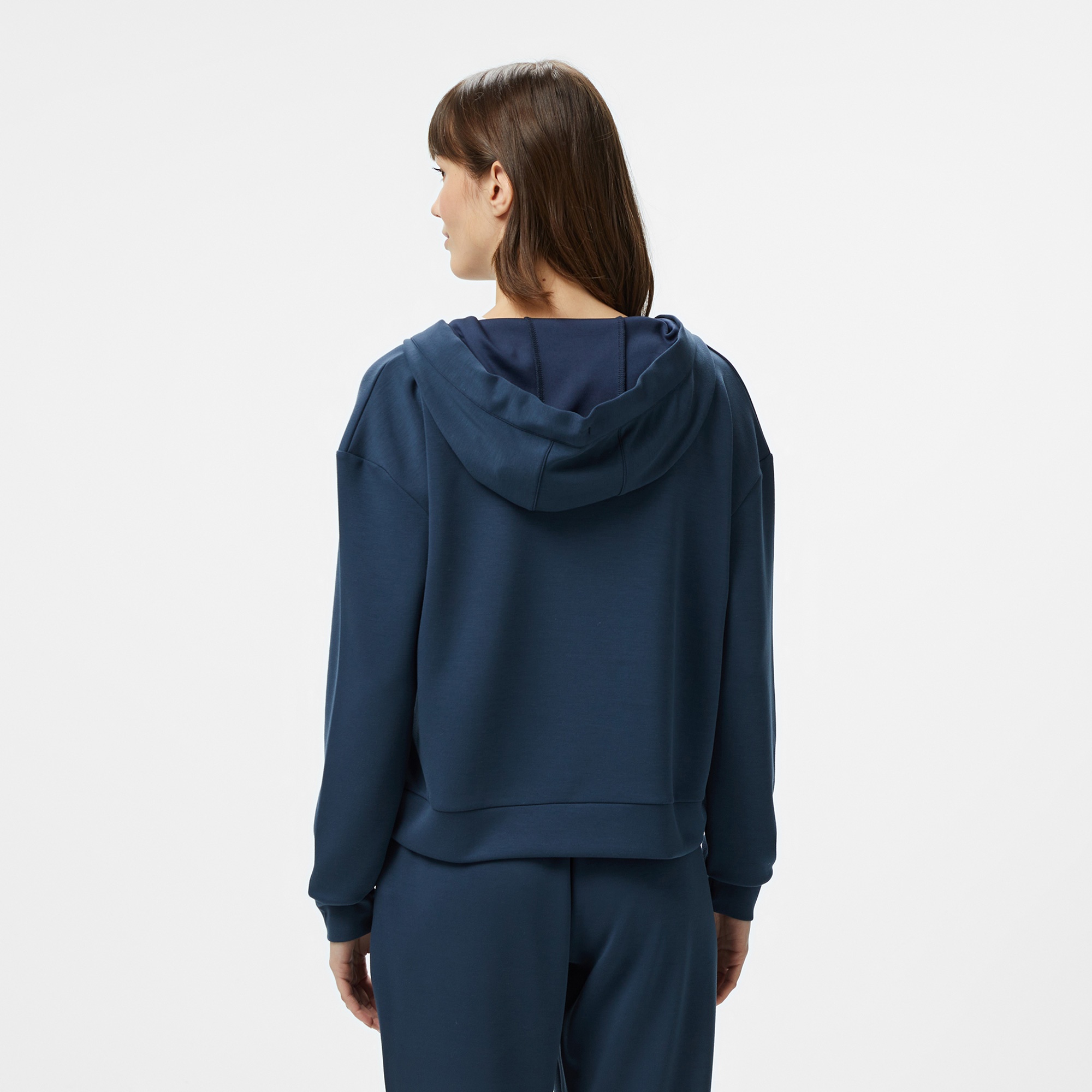 Nautica Kadın Lacivert Regular Fit Kapüşonlu Sweatshirt