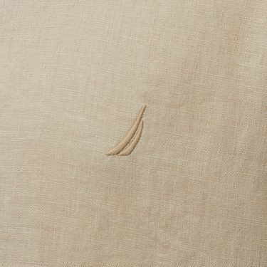  Nautica Erkek Bej Classic Fit Keten Gömlek