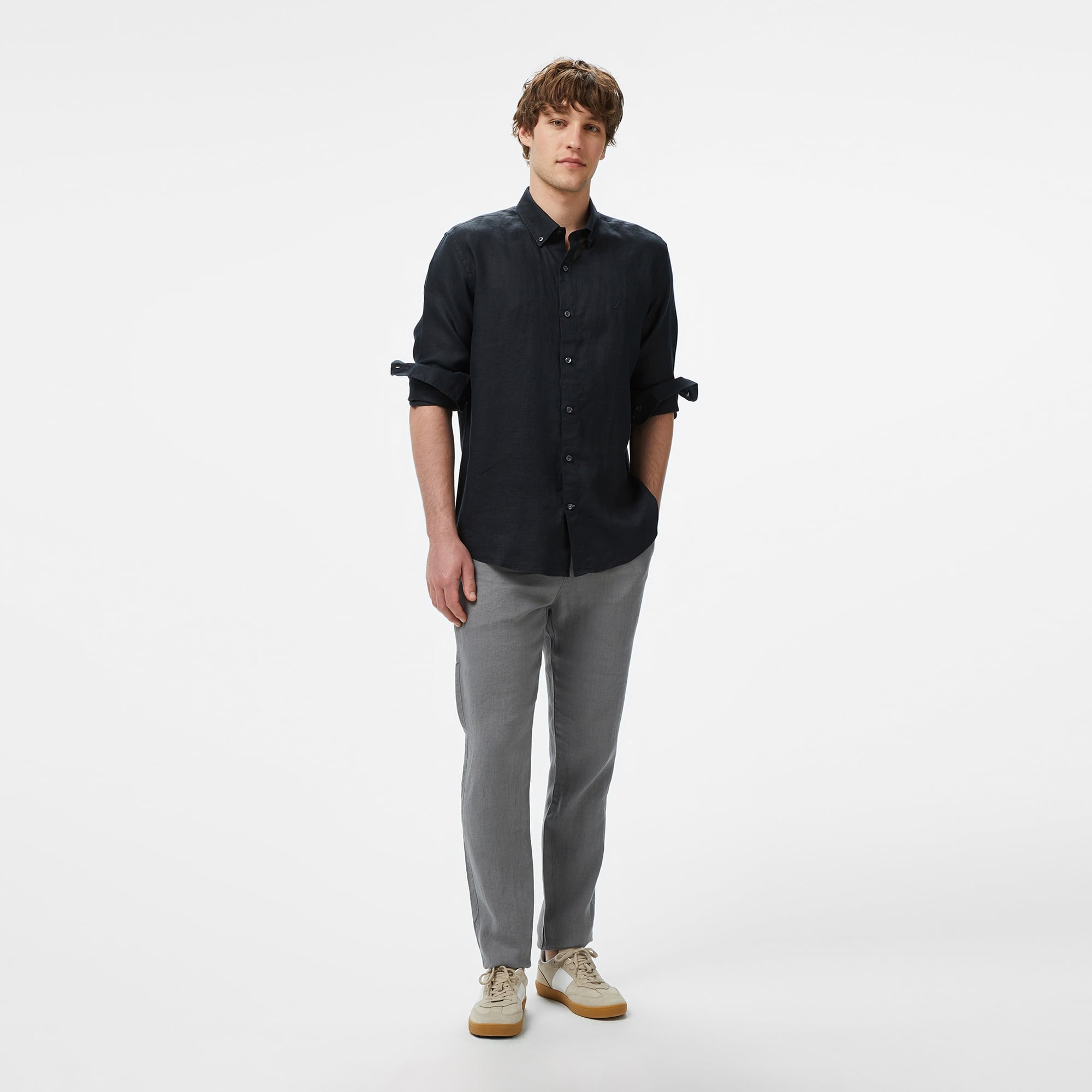 Nautica Erkek Gri Jogger Keten Pantolon