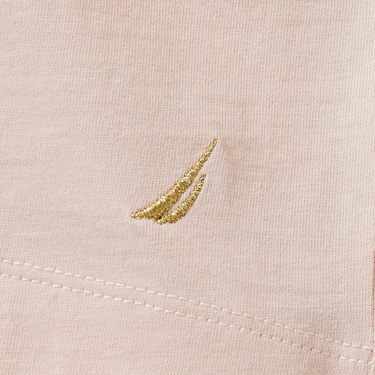  Nautica Kadın Pembe Regular Fit Renk Bloklu T-Shirt