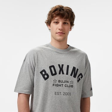 New Balance Bujin Boxing Erkek Gri T-Shirt