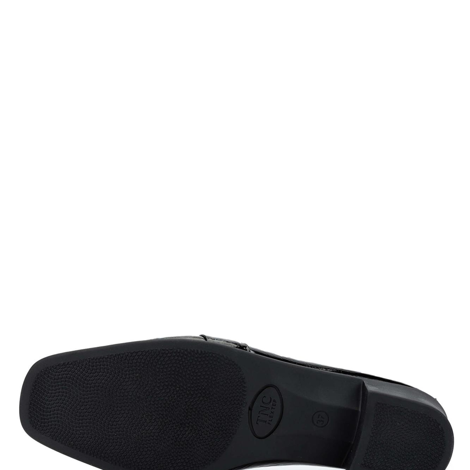 Tamer Tanca Kadın Hakiki Deri Siyah Rugan Topuklu Ayakkabı