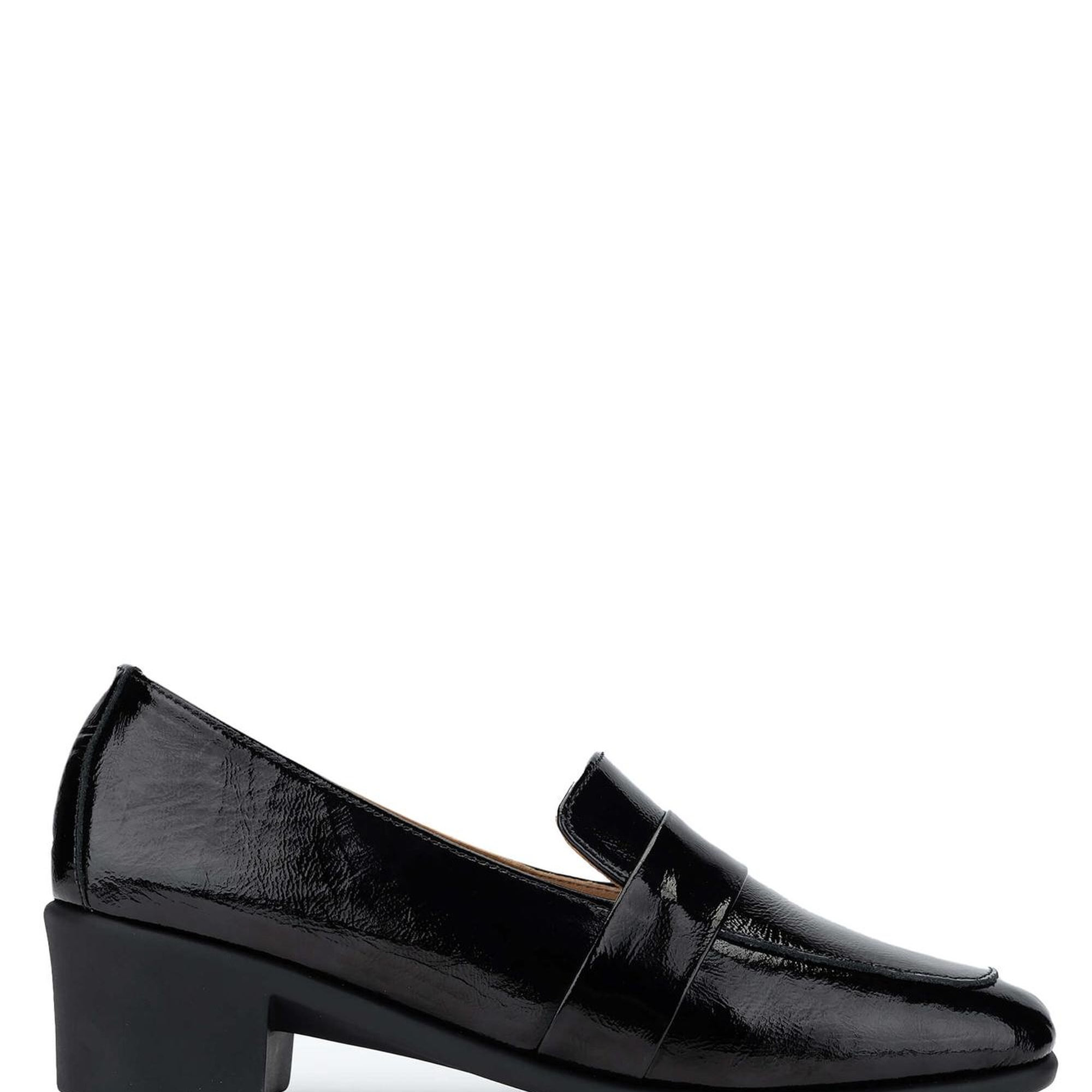 Tamer Tanca Kadın Hakiki Deri Siyah Rugan Topuklu Ayakkabı