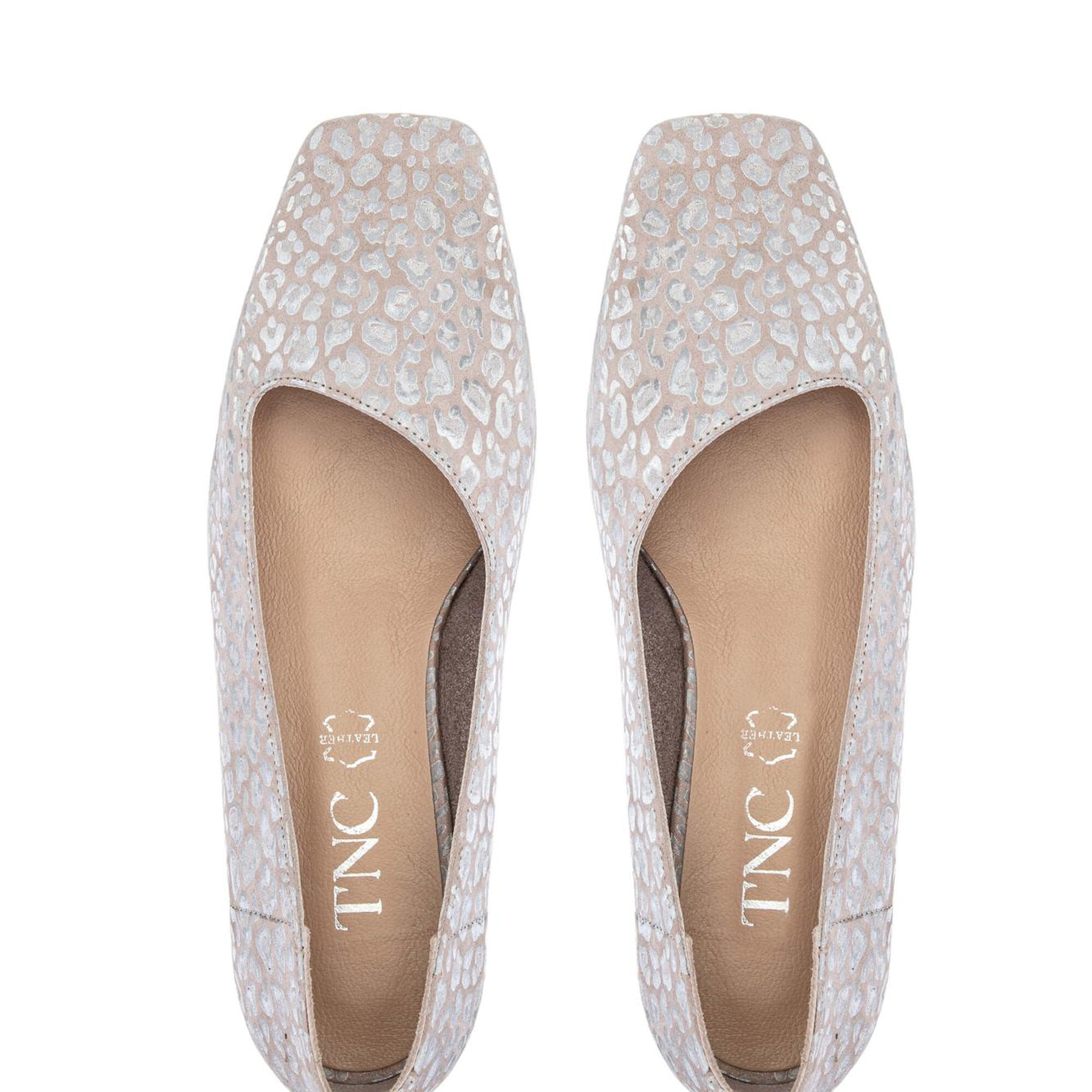 Tamer Tanca Kadın Hakiki Deri Lame Baskılı Topuklu Ayakkabı