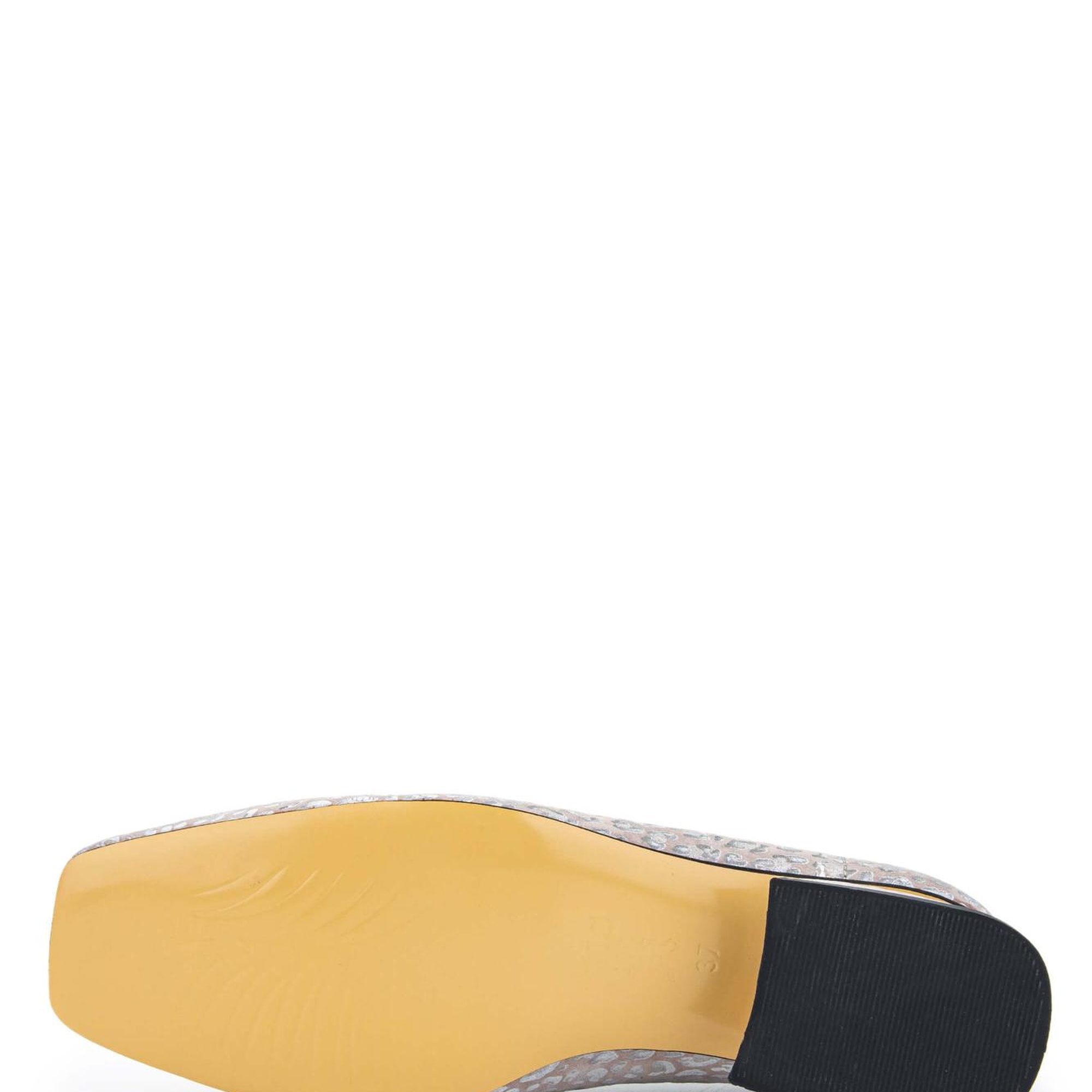 Tamer Tanca Kadın Hakiki Deri Lame Baskılı Topuklu Ayakkabı