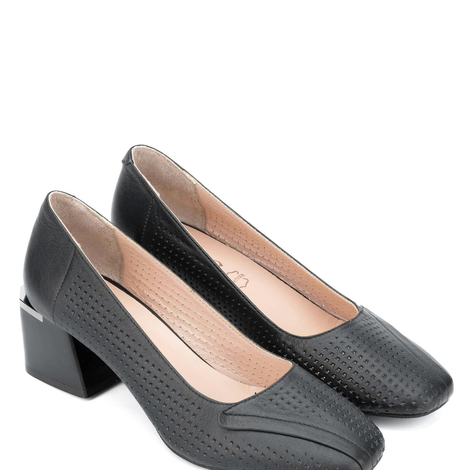 Tamer Tanca Kadın Hakiki Deri Siyah Deri Topuklu Ayakkabı