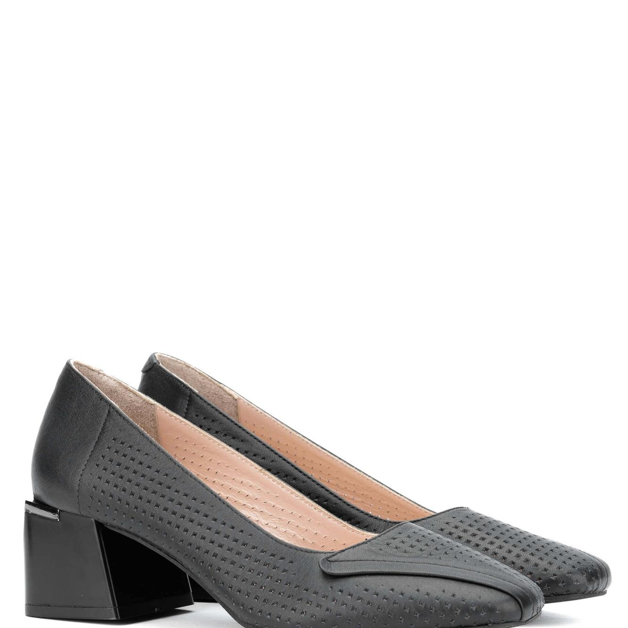 Tamer Tanca Kadın Hakiki Deri Siyah Deri Topuklu Ayakkabı