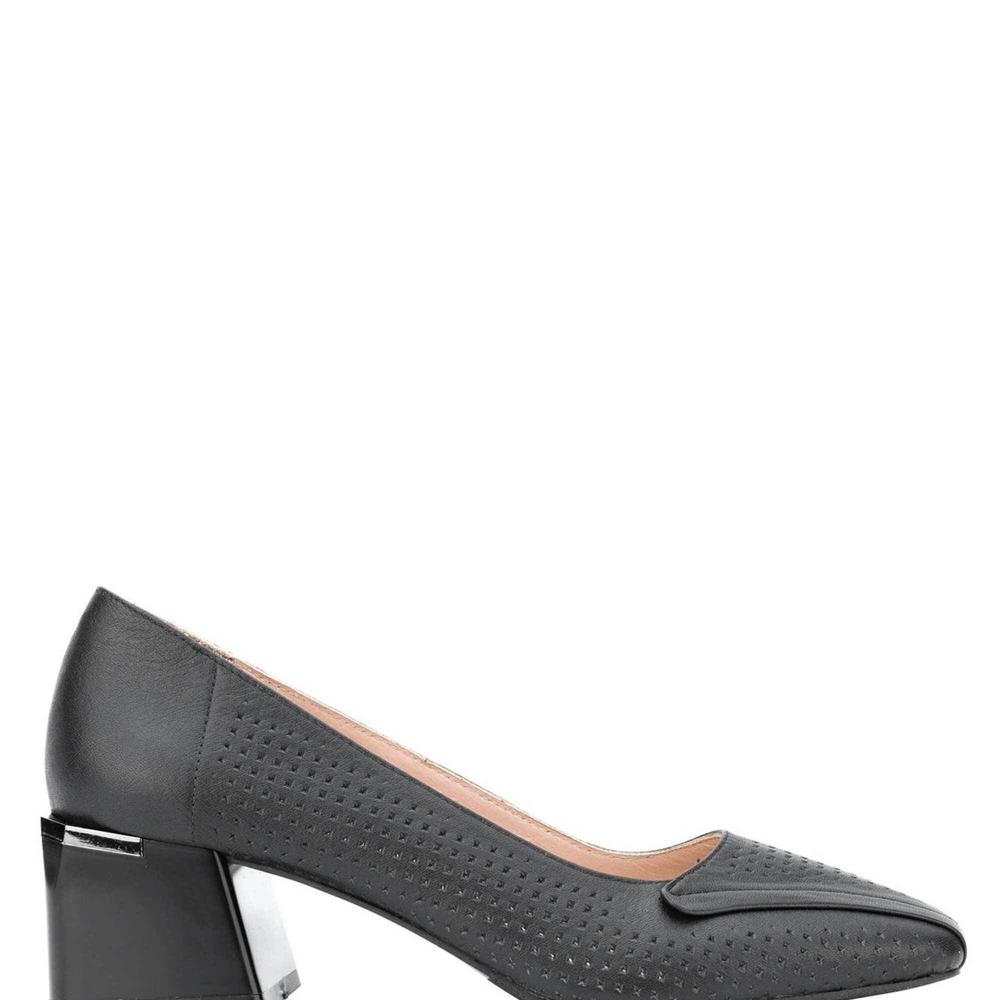 Tamer Tanca Kadın Hakiki Deri Siyah Deri Topuklu Ayakkabı