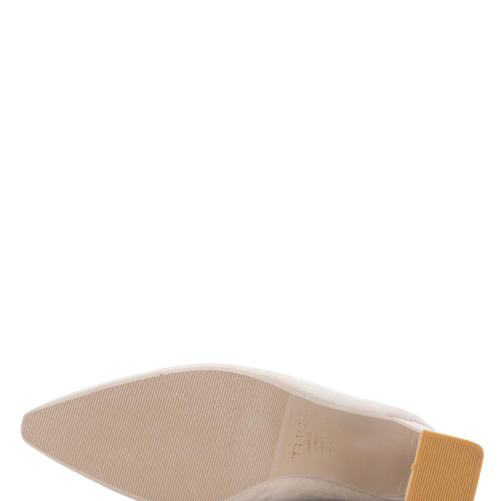 Tamer Tanca Kadın Hakiki Deri Bej Süet Topuklu Ayakkabı