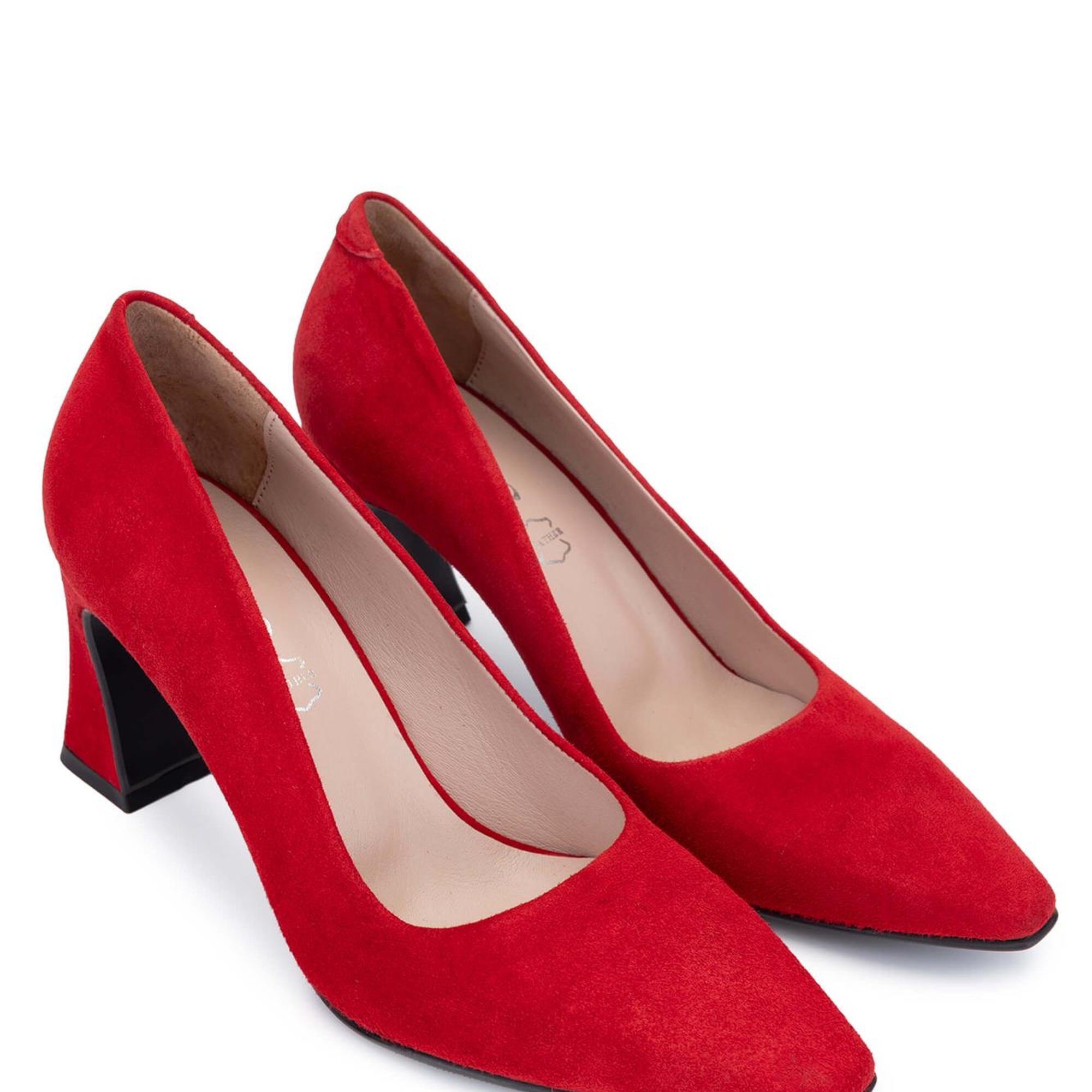 Tamer Tanca Kadın Hakiki Deri Kırmızı Topuklu Ayakkabı