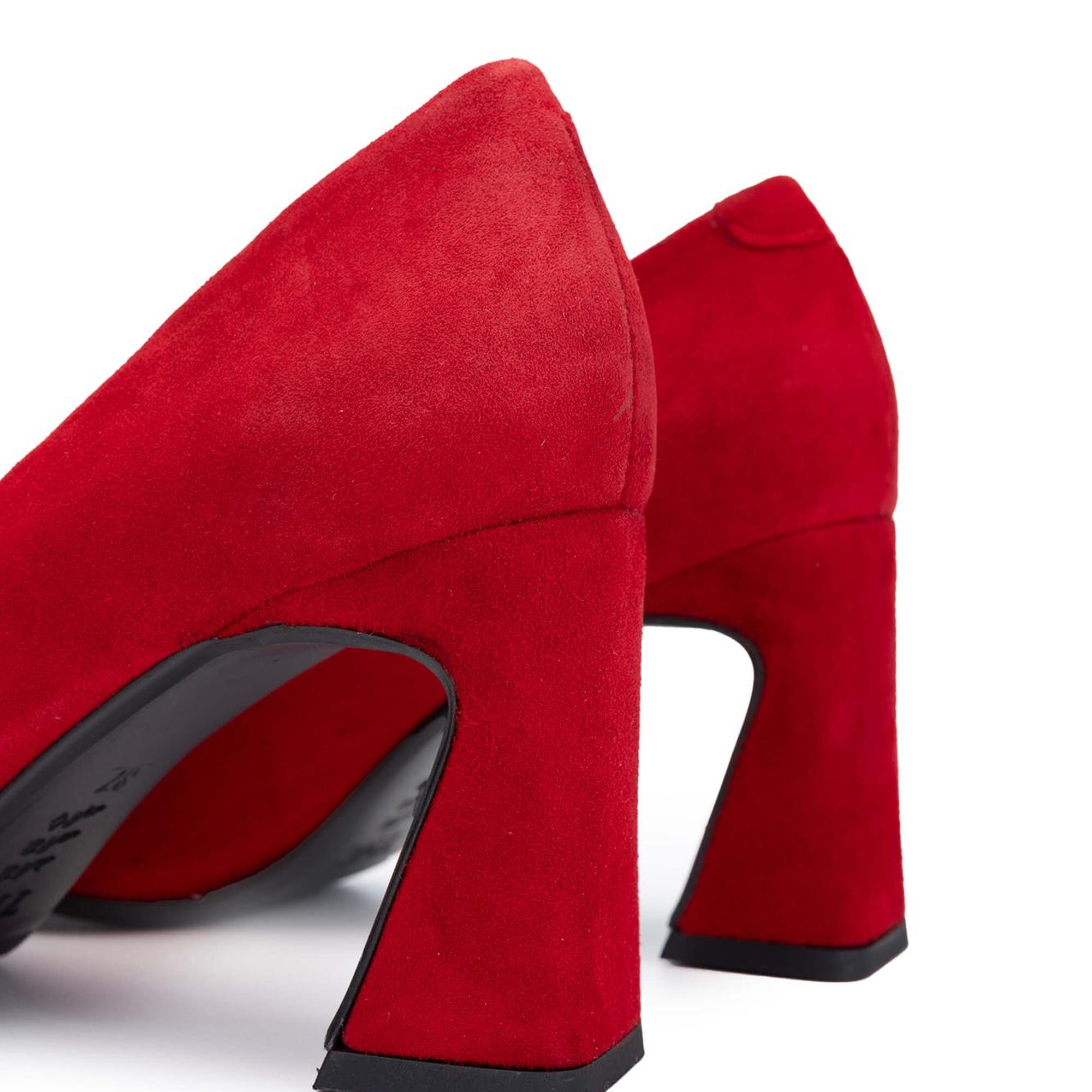 Tamer Tanca Kadın Hakiki Deri Kırmızı Topuklu Ayakkabı