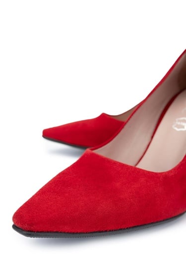  Tamer Tanca Kadın Hakiki Deri Kırmızı Topuklu Ayakkabı