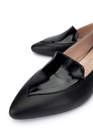  Tamer Tanca Kadın Hakiki Deri Siyah Topuklu Ayakkabı