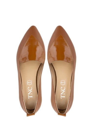  Tamer Tanca Kadın Hakiki Deri Taba Topuklu Ayakkabı