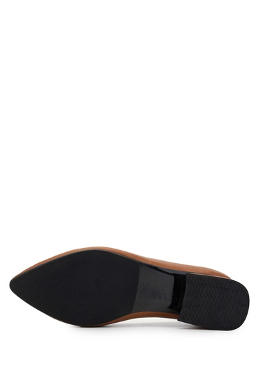  Tamer Tanca Kadın Hakiki Deri Taba Topuklu Ayakkabı