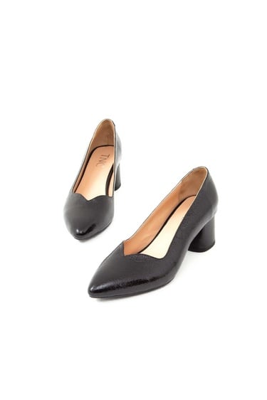  Tamer Tanca Kadın Hakiki Deri Siyah Topuklu & Stiletto Ayakkabı